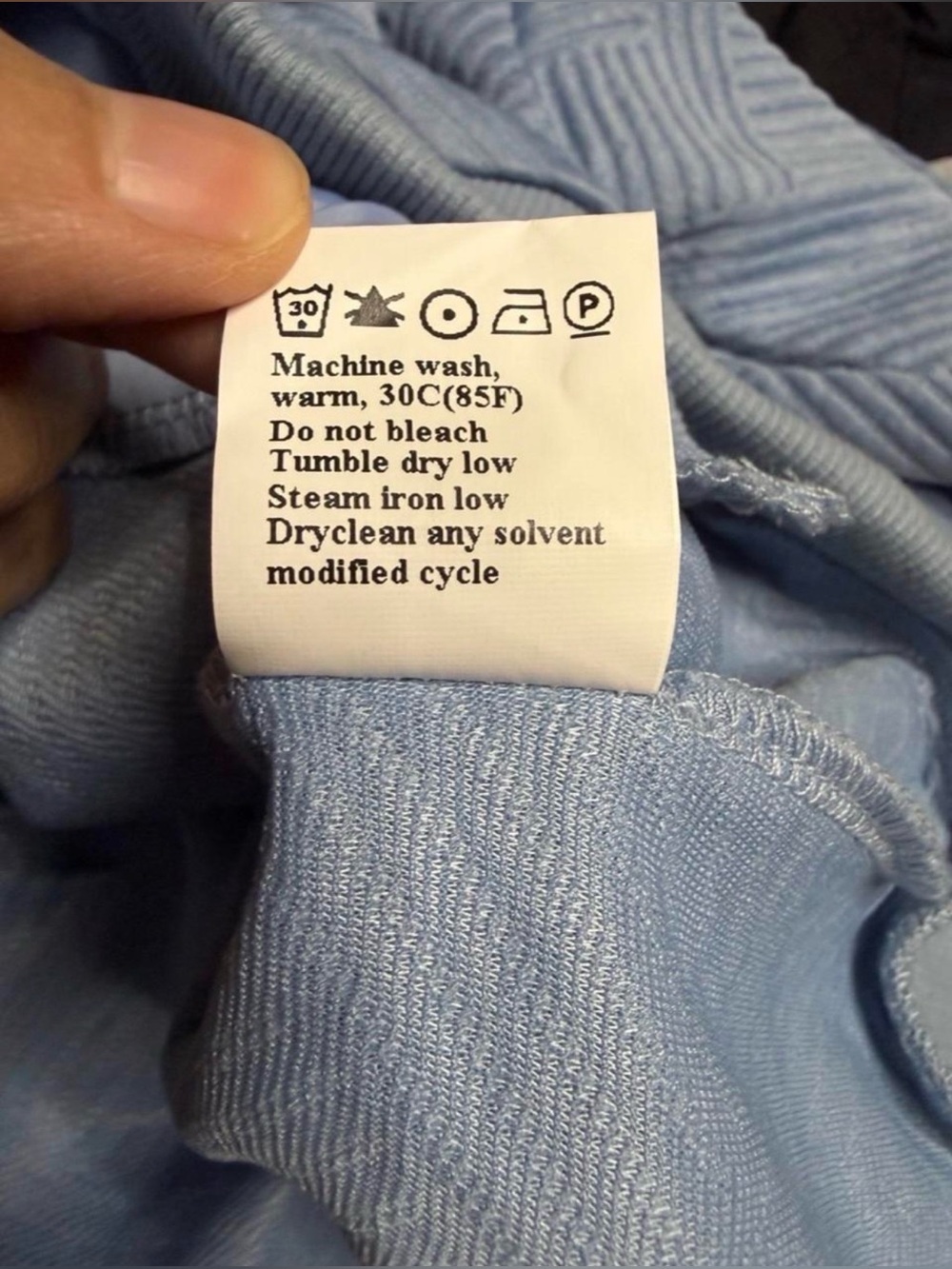 🩵 Boutique Powder Blue Textured Bomber Jacket XL Like New - Picture 5 of 5